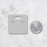 Matte Grey Earring Card With Keyhole 1-1/2